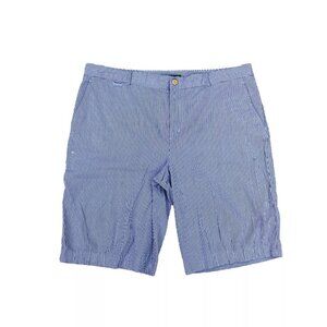 Vintage LAUREN ACTIVE Ralph Lauren Shorts Women's 16 Blue Striped Bottom Chino​​